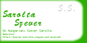 sarolta szever business card